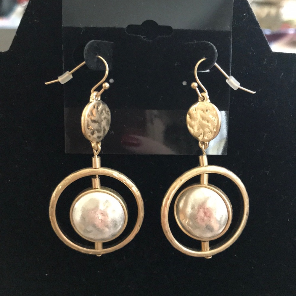 Two tone  geometric earrings